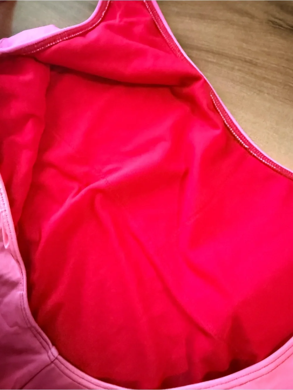 Hollister Swim Pink Ombre‎ One-Piece Swimsuit Size Large Cheeky Fit